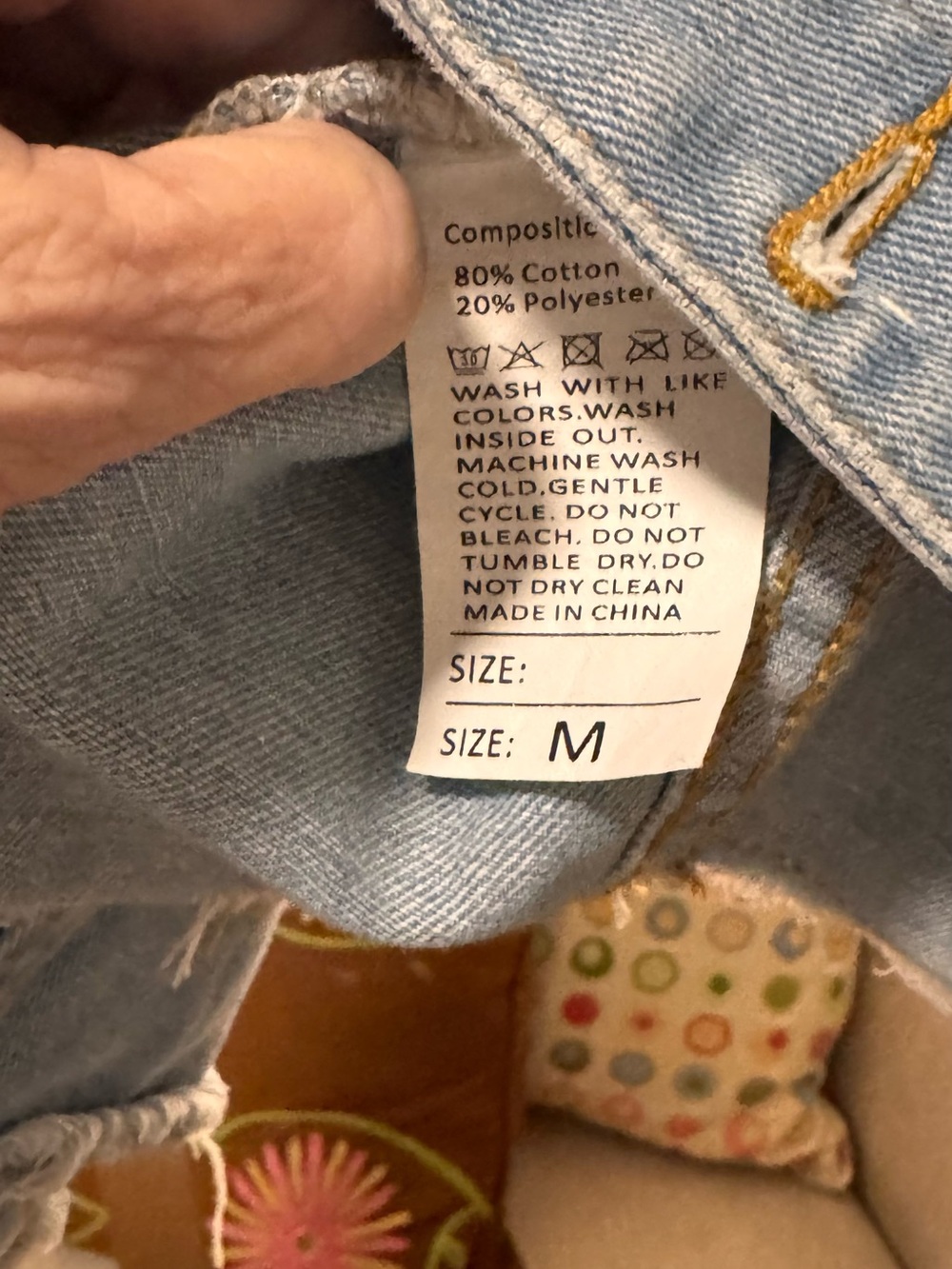 Light Wash Cropped Denim Jacket Raw Hem Size Medium - Picture 7 of 15